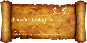 Kaszás Izabella névjegykártya